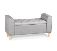 Menzzo Winnie cassettone, Tessuto, Grigio Chiaro, 114 x 43 x 58 cm