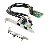 MEO Mini PCIE Gigabit Ethernet Electrical Network Card Mini PCIe 1000M RJ45 LAN Card RTL8111F chipset 2 Port LAN Card