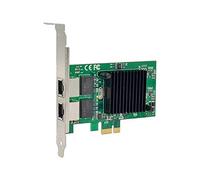 MEO - Scheda di rete PCI-E X1 a Gigabit Ethernet elettrica, 1000 m, PCIe Dual Electrical Port RJ45 82575EB chipset 2 porte LAN Card