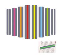 MEOAlBkey - Set di 8 sovrapposizioni colorate per la dislessia con sovrapposizioni di colore blu, per ridurre lo stress visivo, migliorare la concentrazione e agire come guida alla lettura