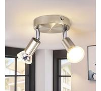 meoaow faretto da soffitto lampada da cucina LED GU10 - plafoniera 2 lampadine lampada rotonda per camera da letto lampada da corridoio moderna 350° punti luce da soffitto per cucina - senza lampadina