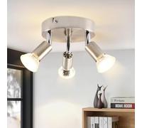 meoaow faretto da soffitto lampada da cucina LED GU10 - plafoniera 3 lampadine lampada rotonda per camera da letto lampada da corridoio moderna 350° punti luce da soffitto per cucina - senza lampadina