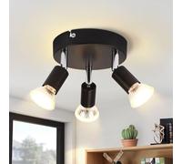 meoaow faretto da soffitto LED GU10 lampada da cucina - plafoniera 3 lampadine lampada rotonda per camera da letto lampada da corridoio moderna 350° punti luce da soffitto per cucina - senza lampadina