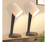 meoaow lampada da comodino lampada da tavolo soggiorno con cavo - set di 2 lampade da tavolo piccole E14 grigio scuro moderno stile casa di campagna lampade da tavolo per tavolo - senza lampadina