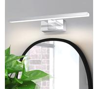 Meoaow Lampada da parete per il bagno a LED - 40 cm, moderna, lampada da specchio cromata con illuminazione neutra da 4000K