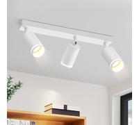 meoaow plafoniera LED bianca faretto da soffitto: faretti da soffitto a 3 luci GU10 faretti da soffitto orientabili lampada da ingresso faretto da parete illuminazione da soffitto, senza lampadina
