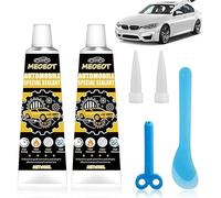 Meoeot Adesivo Sigillante Auto, Colla per Sigillare Carrozzerie, Silicone Nero Glue Auto, Sigillante Silicone Multifunzionale per Applicazioni Adatto per È Maggior Parte di Modelli Auto (50ml*2)