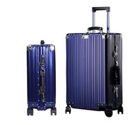 Meoky Valigia in metallo Valigia in lega di alluminio portatile 4 ruote bagaglio a mano 3 cifre combinazione serrature,4,26in