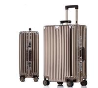 Meoky Valigia in metallo Valigia in lega di alluminio portatile 4 ruote bagaglio a mano 3 cifre combinazione serrature,5,20in