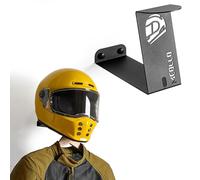 MEOLLO | Supporto da parete per casco e giacca da moto | espositore premium in acciaio 2 mm | gancio invisibile, montaggio nascosto | casa, soggiorno, ingresso | Made in Europe (nero, 1)