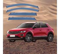 MEOMO 4 Pezzi Auto Deflettori d'Aria per Volkswagen T-ROC MK1-A11 2018 2019 2020 2021 2022 2023, Anteriore E Posteriore Finestra Laterale Antiturbo Antivento Antipioggia Visiera