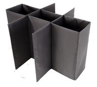 Meori Label Set per scatole Pieghevoli Supporto per 9 Bottiglie Grau