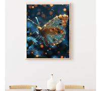 MEOSUEWI Dipingere con i numeri, per adulti, kit per pittura a olio fai da te 30x40cm Animale Farfalla Pittura con numeri, Adulti con 3 pennelli e vernice acrilica, Decora la casa Regalo PjY3350 C-B