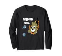 Meow Finding Mouse, Cats & Mice Illustration Graphic Designs Maglia a Manica