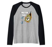 Meow Finding Mouse, Cats & Mice Illustration Graphic Designs Maglia con Maniche Raglan