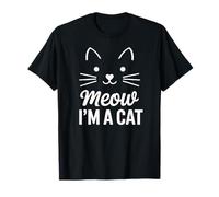 Meow I'm A Cat Lazy DIY Halloween Costume Uomini Donne Bambini Tee Maglietta