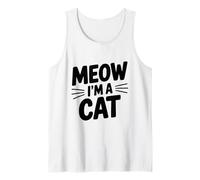 Meow I'm A Cat Lover Funny Cat Mamma GAT Dad Canotta
