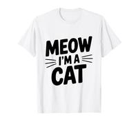 Meow I'm A Cat Lover Funny Cat Mamma GAT Dad Maglietta