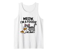 Meow I'm a Foodie Cat Cute For Moms Dads Fan giocosa novità Canotta