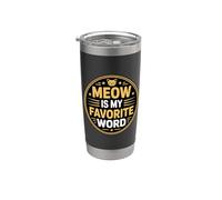 Meow Is My Favorite Word Bicchiere termico in acciaio inox doppia parete
