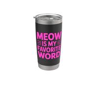 Meow Is My Favorite Word Bicchiere termico in acciaio inox doppia parete