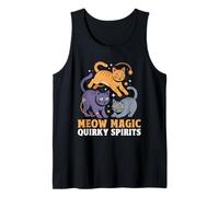 Meow Magic Eccentrico Spirits Amante Gatto Felino Pet Meow Love Cat Canotta