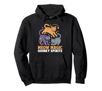 Meow Magic Eccentrico Spirits Amante Gatto Felino Pet Meow Love Cat Felpa con Cappuccio