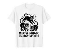 Meow Magic Eccentrico Spirits Amante Gatto Felino Pet Meow Love Cat Maglietta