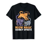 Meow Magic Eccentrico Spirits Amante Gatto Felino Pet Meow Love Cat Maglietta