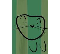 Meow Mango: Chill Green Cat Hardcover Notebook for Women, Friends, Cat Lovers and Stationery Lovers | 6x9, 190 Pages | Cat Gift Journal For Writers and Cat Moms