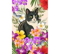 Meow Meow: Tropical Cat Lover Journal | Cute & Stylish 6x9 100 page minimalist notebook| graph paper interior