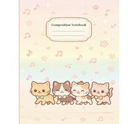 Meow Notes: Wide-Ruled Composition Notebook for Kids, 7.5″ x 9.25″, Cute Cat Theme, Back to School Supplies: Fun and Cute for Schoolwork and Notes