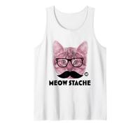 Meow Stache Funny Cat Canotta