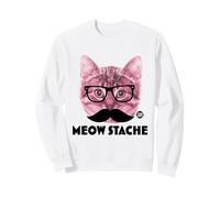 Meow Stache Funny Cat Felpa