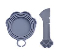 Meow&Woof Coperchio e cucchiaio per cibo per gatti, copertura in silicone senza BPA, per conservare alimenti umidi per animali, topper riutilizzabile per lattine da 3/5/5/5,5/12/12/13 once