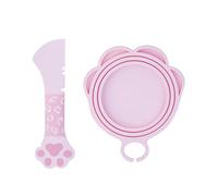 Meow&Woof Simpatico coperchio per cibo per gatti con cucchiaio, un coperchio e un cucchiaio (rosa)