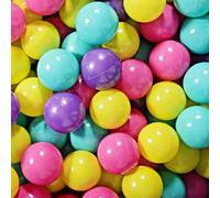 MEOWBABY 50 ∅ 7Cm Palline Colorate per Bambini per Piscina di Palline Parco Giochi per la Cameretta dei Bambino Baby Fabbricato in EU Turchese/Rosa Scuro/Viola/Lime