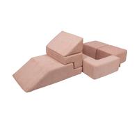 MEOWBABY Divano Modulare per Bambini - Blocchi di Costruzione in Schiuma Morbida, Aesthetic, Rosa Cipria