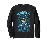 Meowcrobiology Cat Meow Microbiologia Scienza Biologia Maglia a Manica