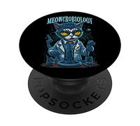 Meowcrobiology Cat Meow Microbiologia Scienza Biologia PopSockets PopGrip Adesivo