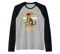 Meowdy Purrtner - Mashup Divertente tra Miao e Howdy - Gatto Maglia con Maniche Raglan