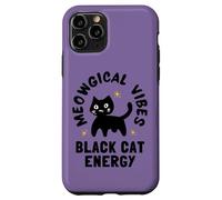 Meowgical Vibes BlackCat Energy Witchy Bruja Cat Witch Custodia per iPhone 11 Pro