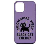 Meowgical Vibes BlackCat Energy Witchy Bruja Cat Witch Custodia per iPhone 12/12 Pro