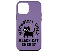 Meowgical Vibes BlackCat Energy Witchy Bruja Cat Witch Custodia per iPhone 12 mini