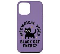 Meowgical Vibes BlackCat Energy Witchy Bruja Cat Witch Custodia per iPhone 12 Pro Max