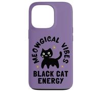 Meowgical Vibes BlackCat Energy Witchy Bruja Cat Witch Custodia per iPhone 13 Pro