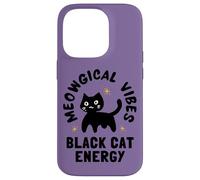 Meowgical Vibes BlackCat Energy Witchy Bruja Cat Witch Custodia per iPhone 14 Pro