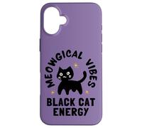 Meowgical Vibes BlackCat Energy Witchy Bruja Cat Witch Custodia per iPhone 16 Plus