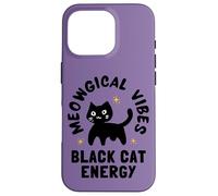 Meowgical Vibes BlackCat Energy Witchy Bruja Cat Witch Custodia per iPhone 16 Pro