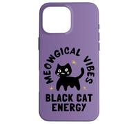 Meowgical Vibes BlackCat Energy Witchy Bruja Cat Witch Custodia per iPhone 16 Pro Max